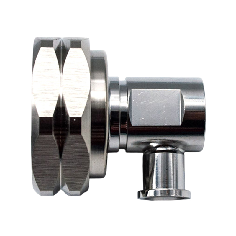 7/16 Male Right Angle Connector for 1/4” Superflex Cable Soldering