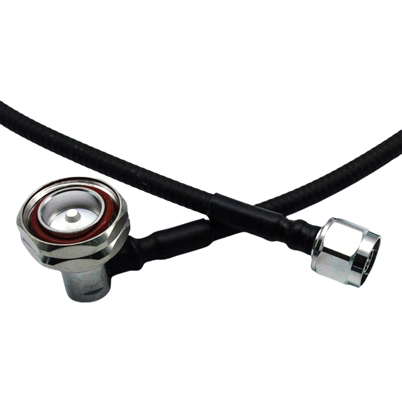 1/4”Superflex Jumper, 7/16 DIN Male R/A to N Male Straight